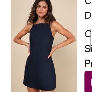 Lulus Chic Ease Navy Blue Sleeveless Mini Dress - Size XS